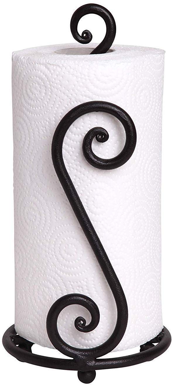 MFS Craft World Paper Towel Holder, S New Decorative and Wrought Iron Holder, One-Handed Tearing, Non-Slip Stability