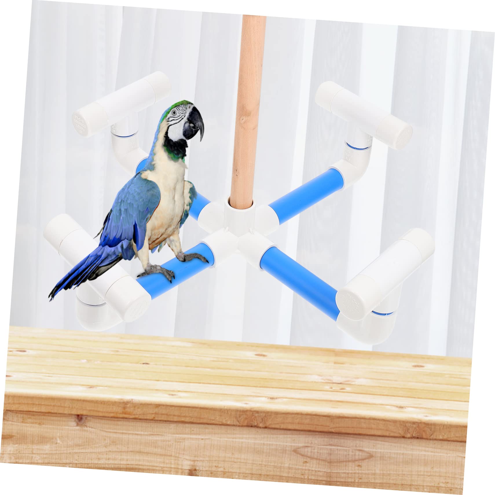 DOITOOL Juguete Giratorio para Pájaros, 1 Pieza de Madera y Plástico | Loro y Ave, Uso en Jaula o Parque, Ayuda al Ejercicio de Trepa, Formato Interactivo