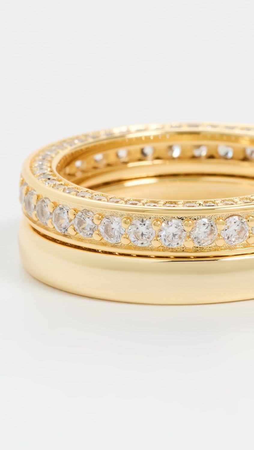 SHASHI Women's Vroom Ring Set in Gold, Gold, 6 - Image 3