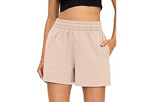 AUTOMET Womens Beige Shorts: Comfy Summer Essentials