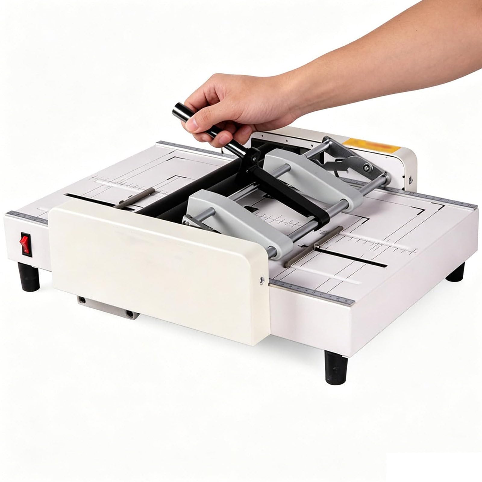 Automatische Heftbindemaschine Mit 4 Einstellbaren Heftpositionen, Einfache Bedienung Per Hebeldruck; Der Bindevorgang Erfolgt Durch Sanften Druck A