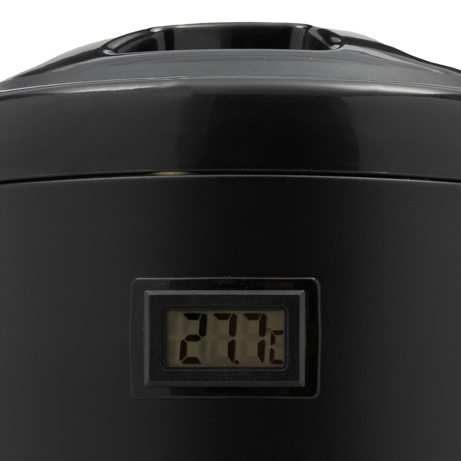 Izolowany dozownik na napoje Pojemnik na kawę z kurkiem i termometrem Dozownik napojów ze stali nierdzewnej z wodą i sokiem do kawy, herbaty(Black,2.1 Gal/8 L)