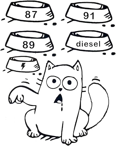 Miniatura 5 de Calcomanía para tanque de gasolina para automóvil, gato hambriento, divertida calcomanía para automóvil, vehículos, camiones, camionetas, pared,