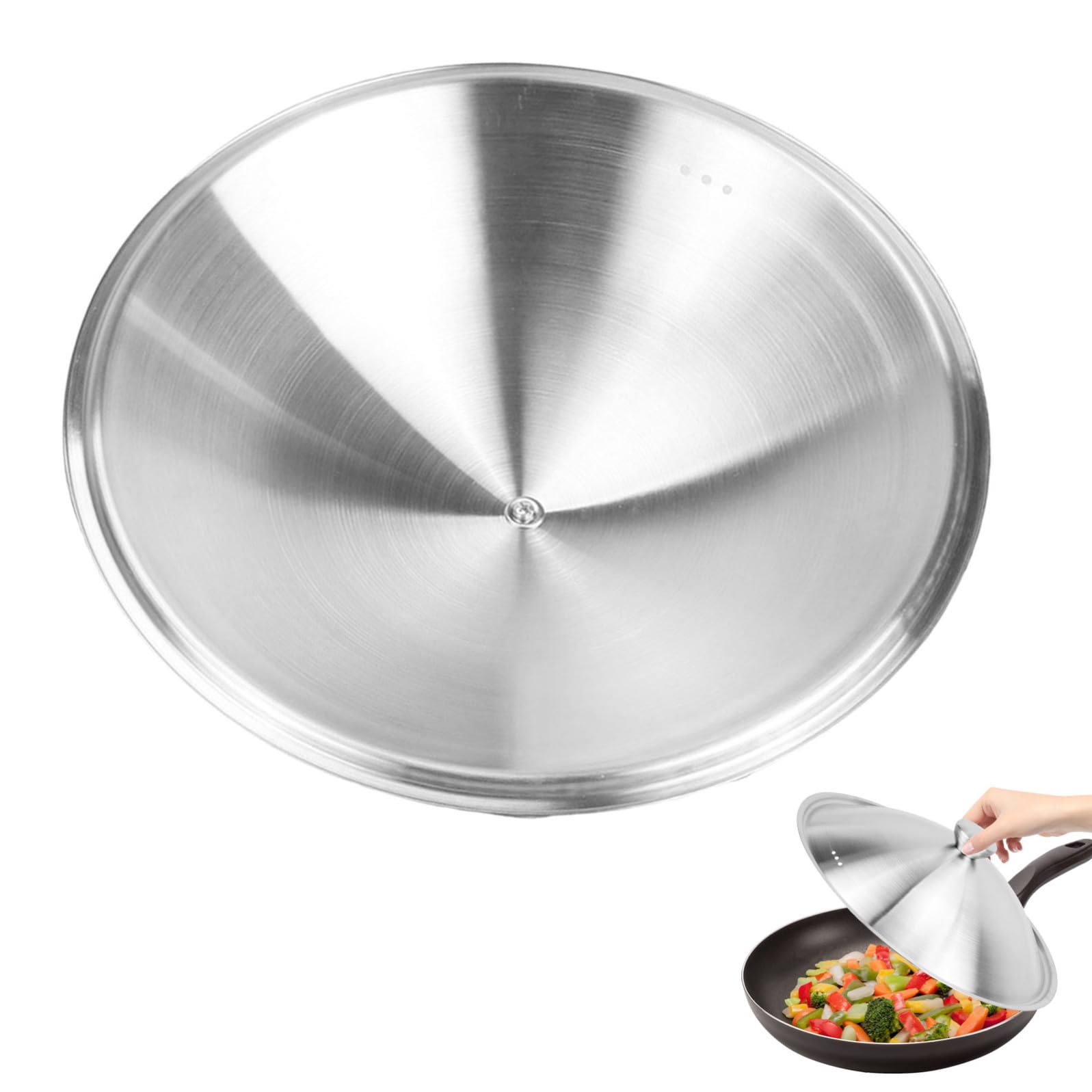 Coperchio in Acciaio Inox per Pentole e Padelle 34-36cm