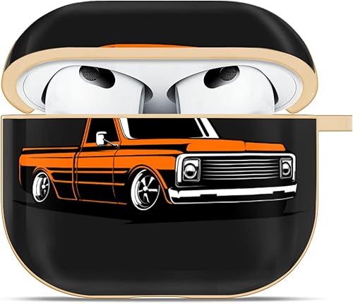 Miniatura 3 de Funda compatible con AirPods 3 de 3ª generación chapada en oro con llavero protector duro Gen 3 diseñada para Apple AirPod de 3ª generación 2021