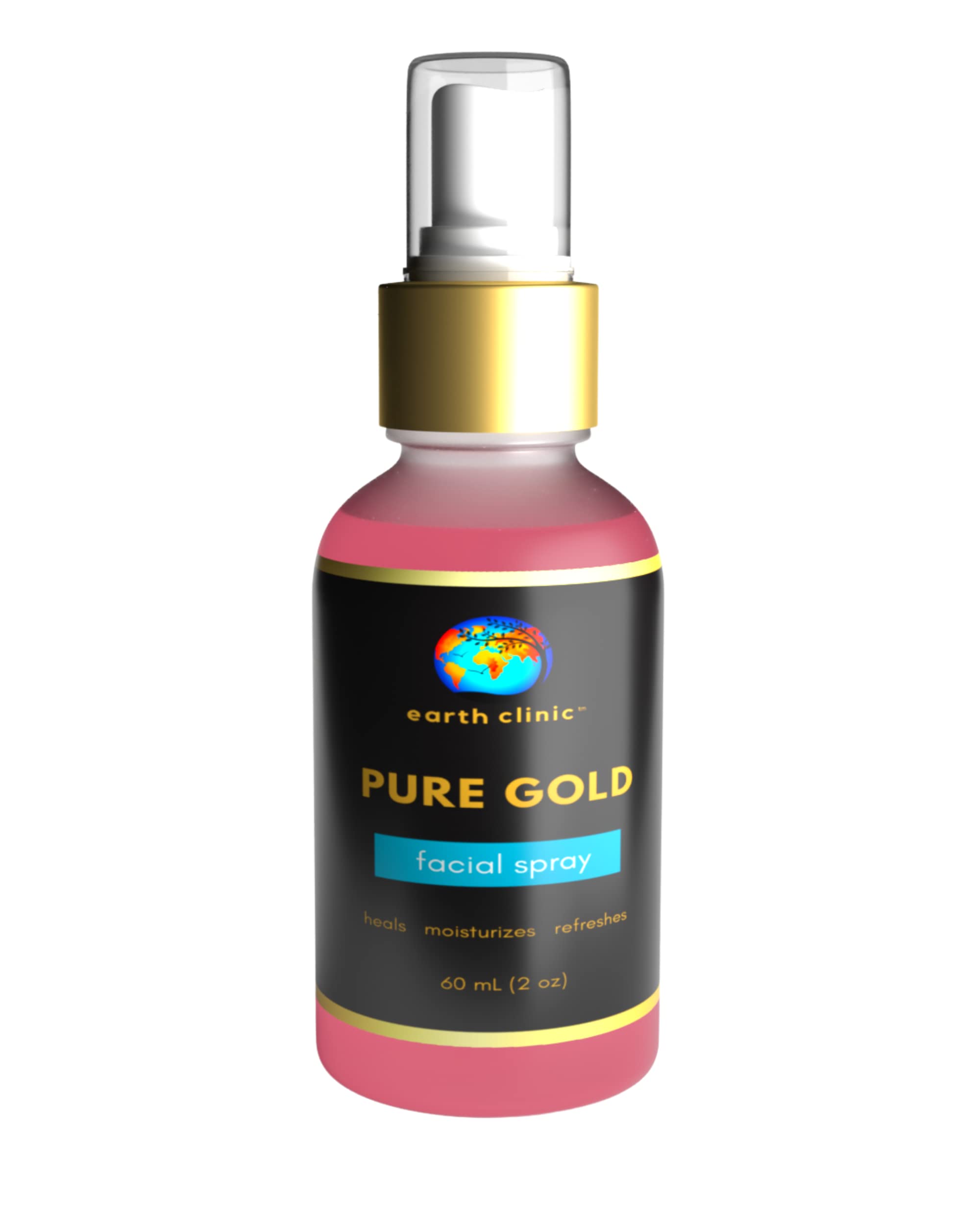 Earth ClinicPure Gold Hydrosol Facial Spray 60 mL/2 oz