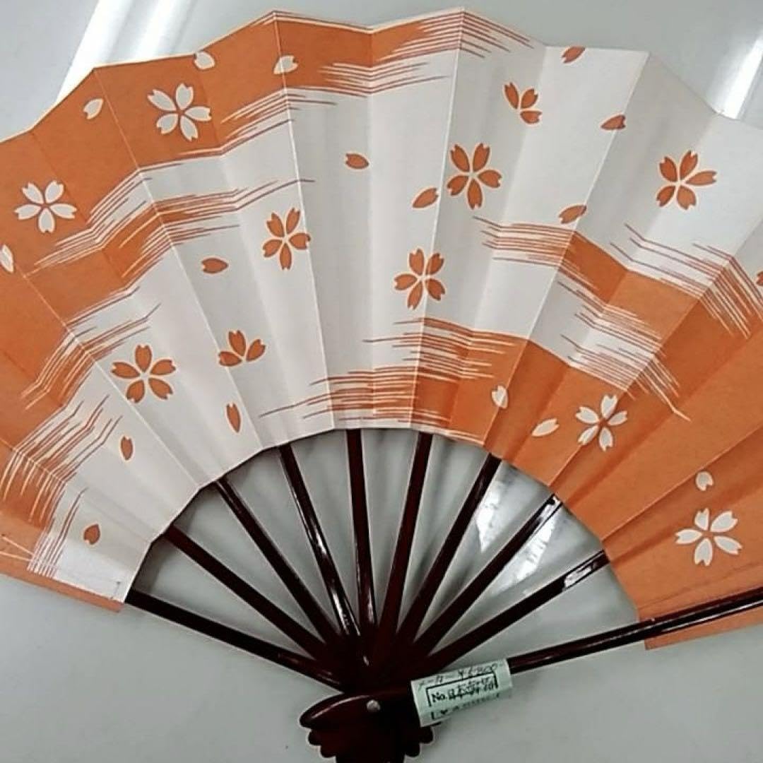 Amazon.co.jp: 新 京都 扇子 舞扇子 日本舞踊 桜 オレンジ色 さくら 日 