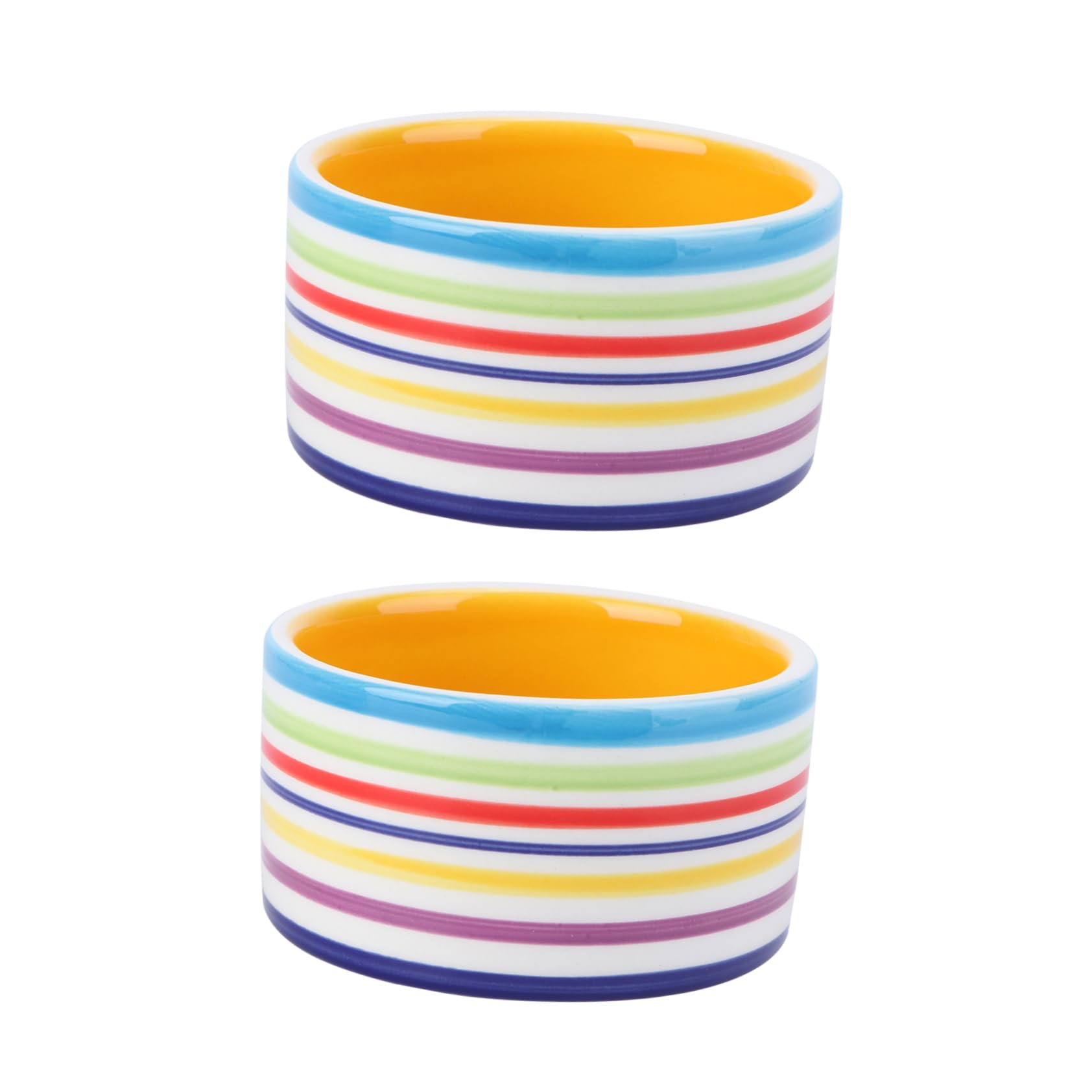 Happyyami 2Pcs Thickened Ceramic Pet Feeding Bowl for Hamster Non Slip Design Easy to Clean Hamster Food Dish Ceramic Material for Animals