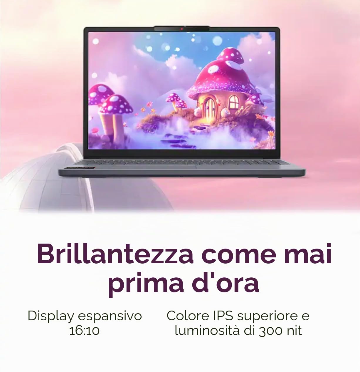 Lenovo IdeaPad Slim 3, laptop touchscreen 2K da 15,6", PC Copilot AI, AMD Ryzen 7 170, Wi-Fi 6, Windows 11 Home, con tappetino per mouse (16 GB di RAM | SSD PCIe da 512 GB)