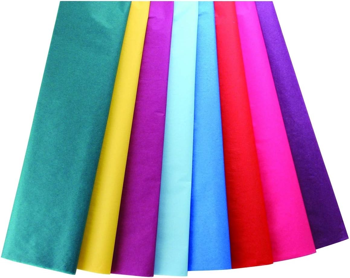 Tissue Paper 20"X30" 24 Sheets/Pkg-3 Each Of 8 Bright Colors