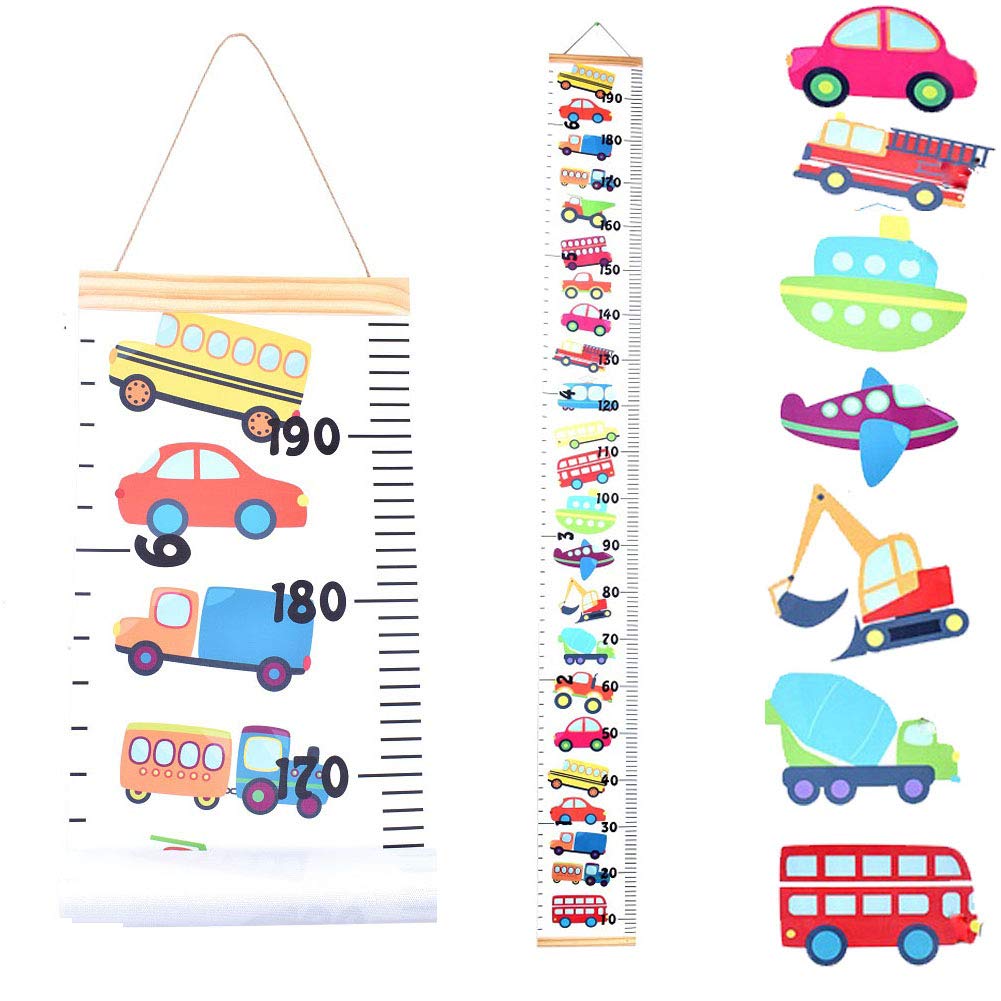 Buy JJGoo Baby Growth Chart Hanging Ruler Wall Decor, Wood Frame Fabric