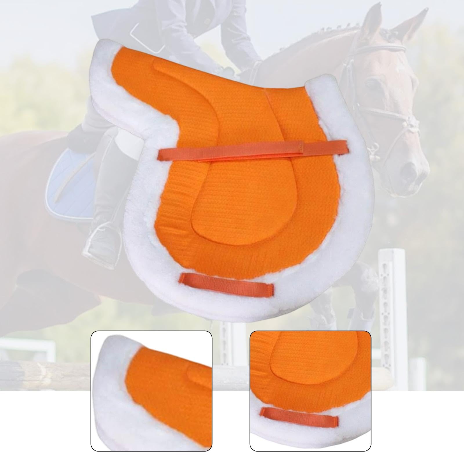 Almohadilla de Montar Caballo Silla Asiento Antideslizante Absorción Impactos Sherpa Lavable Resistente para Cabalgatas Ecuestres Saltos