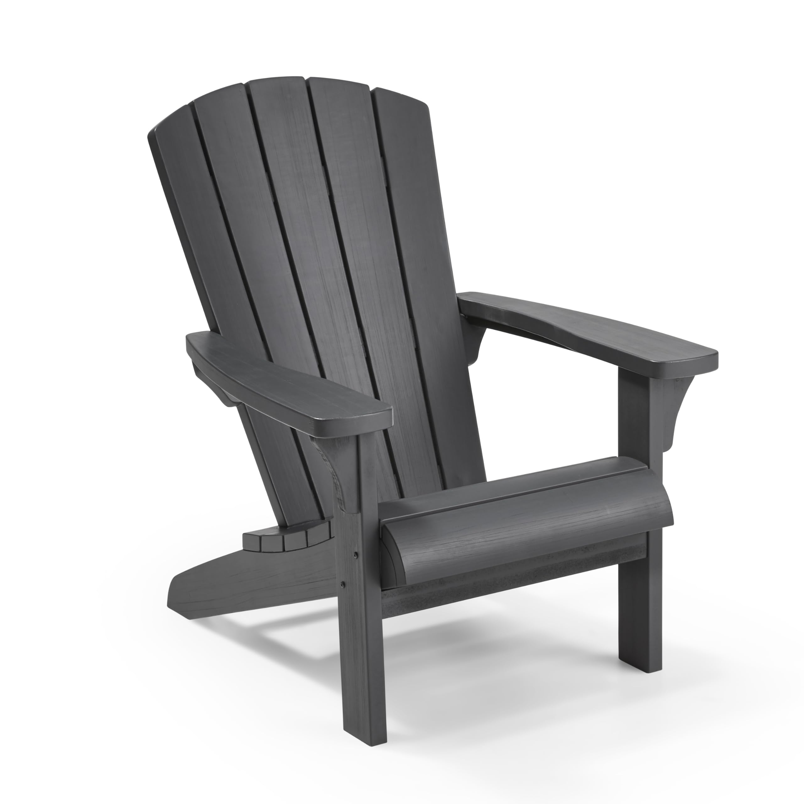 Keter Allibert by Troy Adirondack Chair 17208310a Sedia da Giardino per Esterni, in plastica, Resistente alle intemperie, terrazza e Balcone, Antracite, 93 x 81 x 96,5 cm