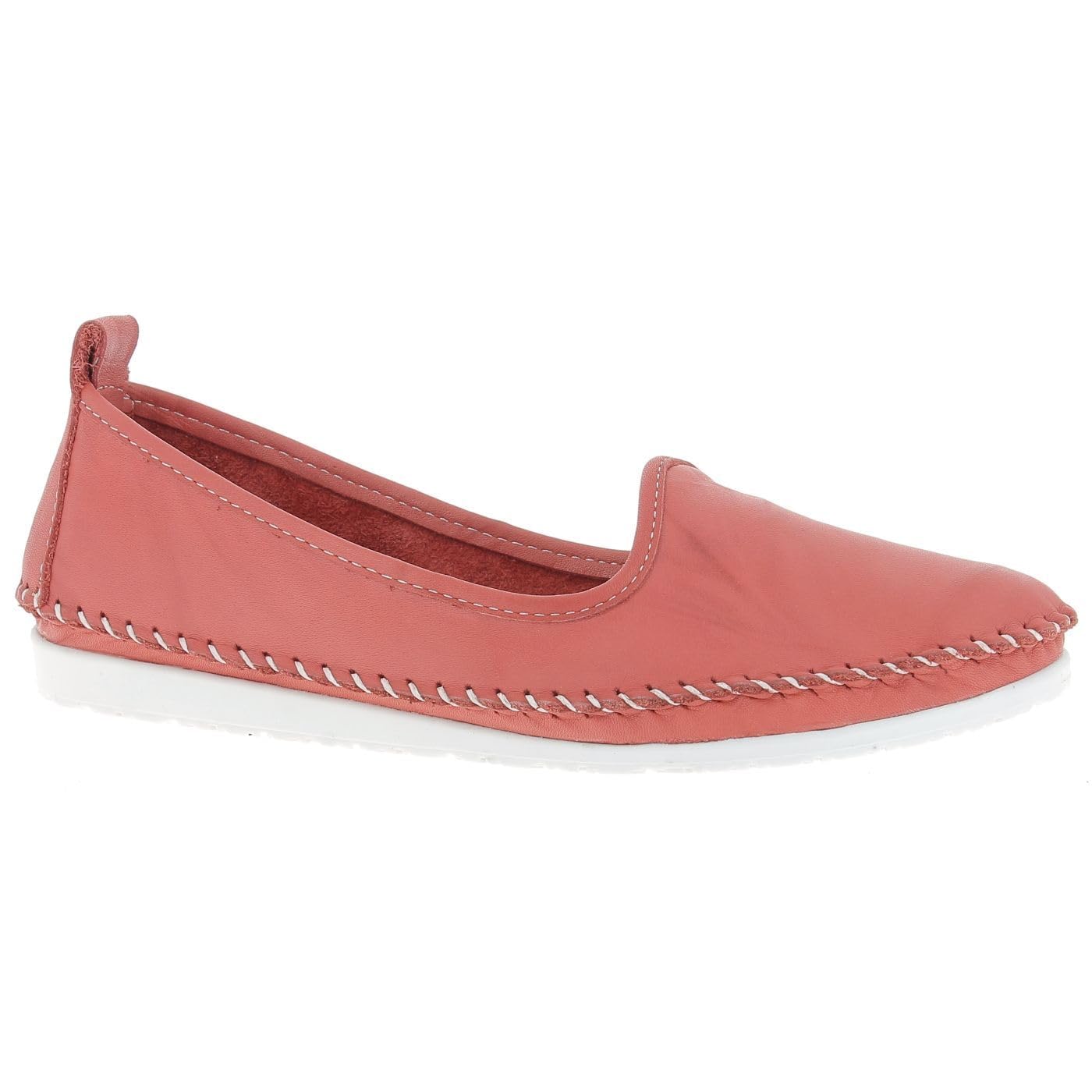Andrea Conti Women's Slippers Loafer, Coral, 4 UK