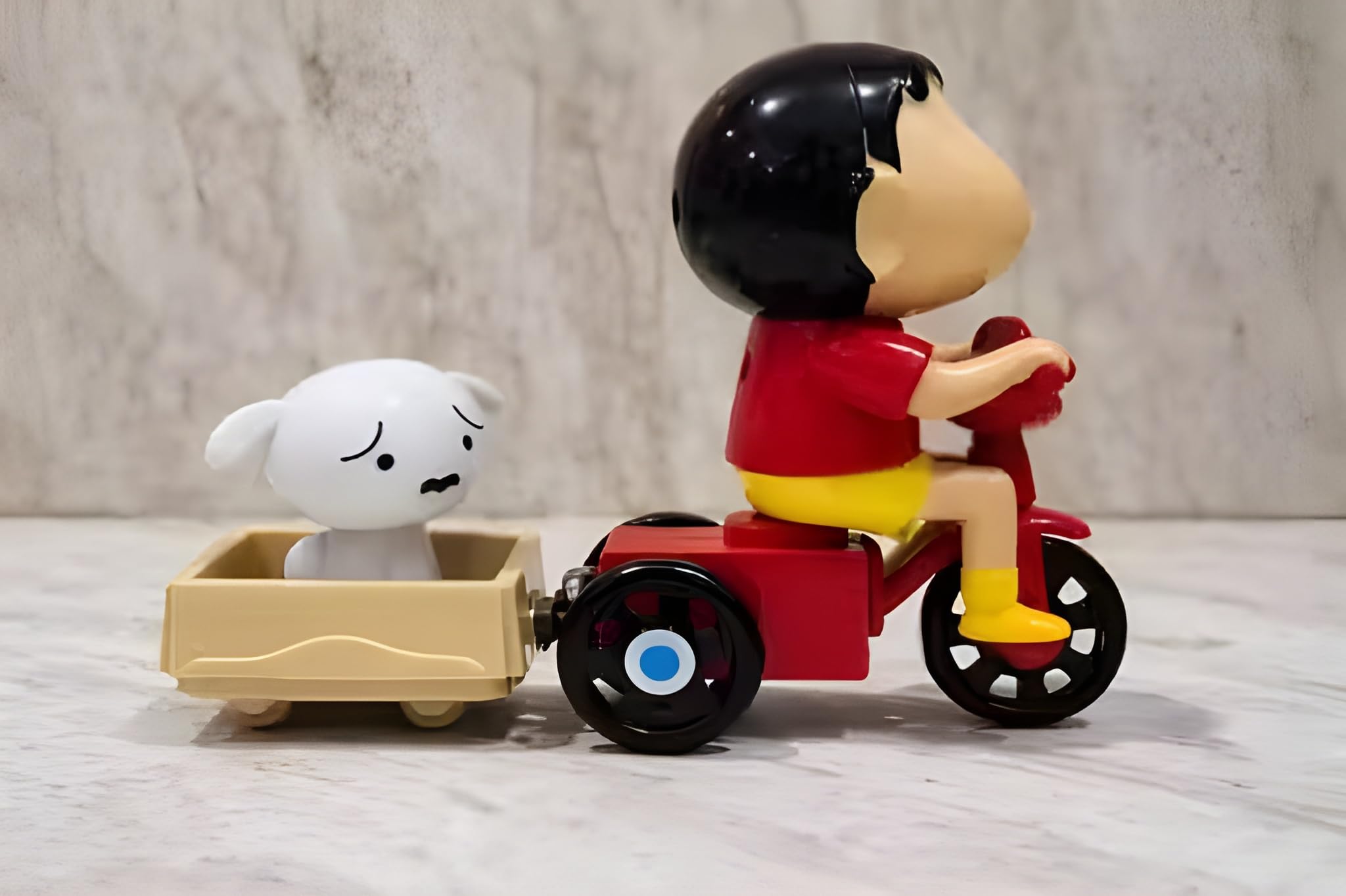 TOYDRIVE Shinchan Toy for Kids, Shinchan Shiro Action Figure Movable Toy for Babies, Key Operated Wind Up Toys for Kids (Safe for Ages 6+) (Shinchaan with Shreeo) 1