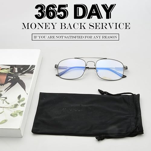 Miniatura 7 de BFOCO Progressive - Lentes de lectura multienfoque para mujeres y hombres, lentes de bloqueo de luz azul con lectores de bisagra de resorte (metal,