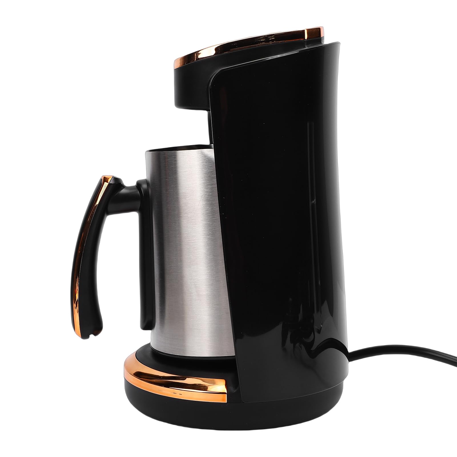 Turecki Ekspres do Kawy, Turecki Ekspres do Kawy, 550 W 250 ML Pojedynczy Kubek ze Stali Nierdzewnej Szybkie Nagrzewanie do Parzenia dla Domowego Biura Podróży Camping (Wtyczka UE 220 V)