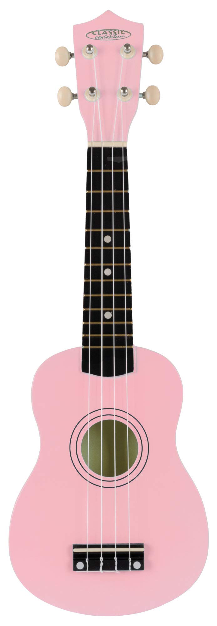 Classic Cantabile BeachBuddy Ukelele Soprano De ABS – Resistente Al Agua Y A La Arena – Incluye Funda – Ideal Para Playa Y Exteriores – Diseño Desert Rose