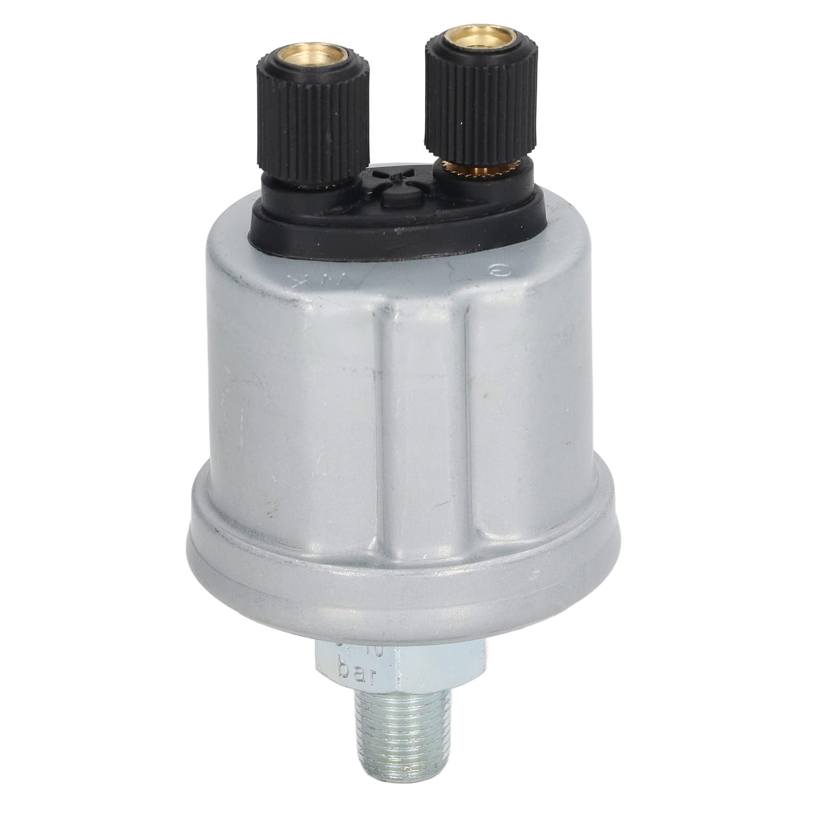 Oil Pressure Sensor Aluminium Alloy Stable Measurement Control for VDO 1/8 NPT 0?10Bar (Matte Finish Double Head)