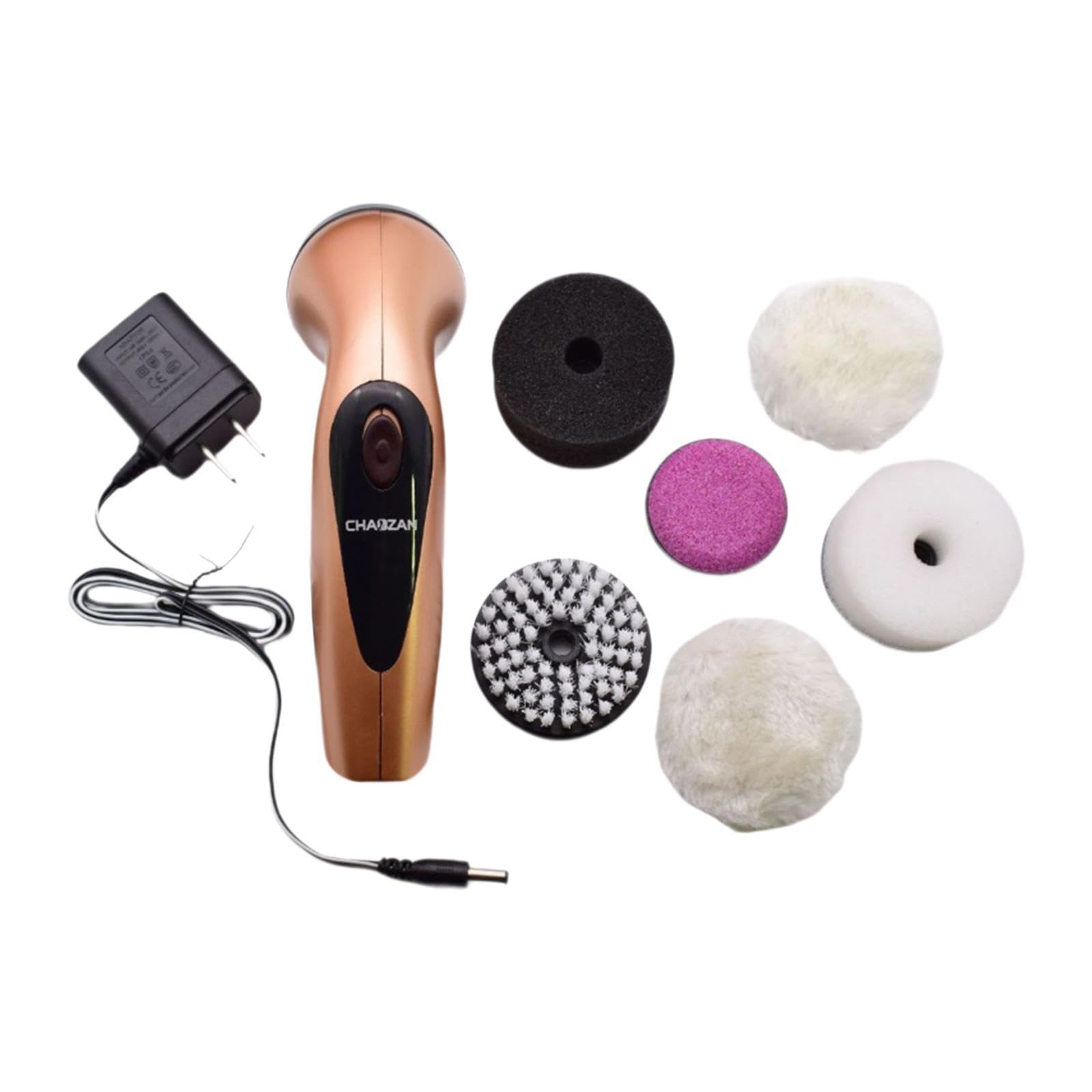 Ensemble de Brosses à Chaussures électriques Comprenant Une Unité Portable, Une Brosse de Cirage Automatique, Un Dépoussiéreur et Un Kit D'entreti