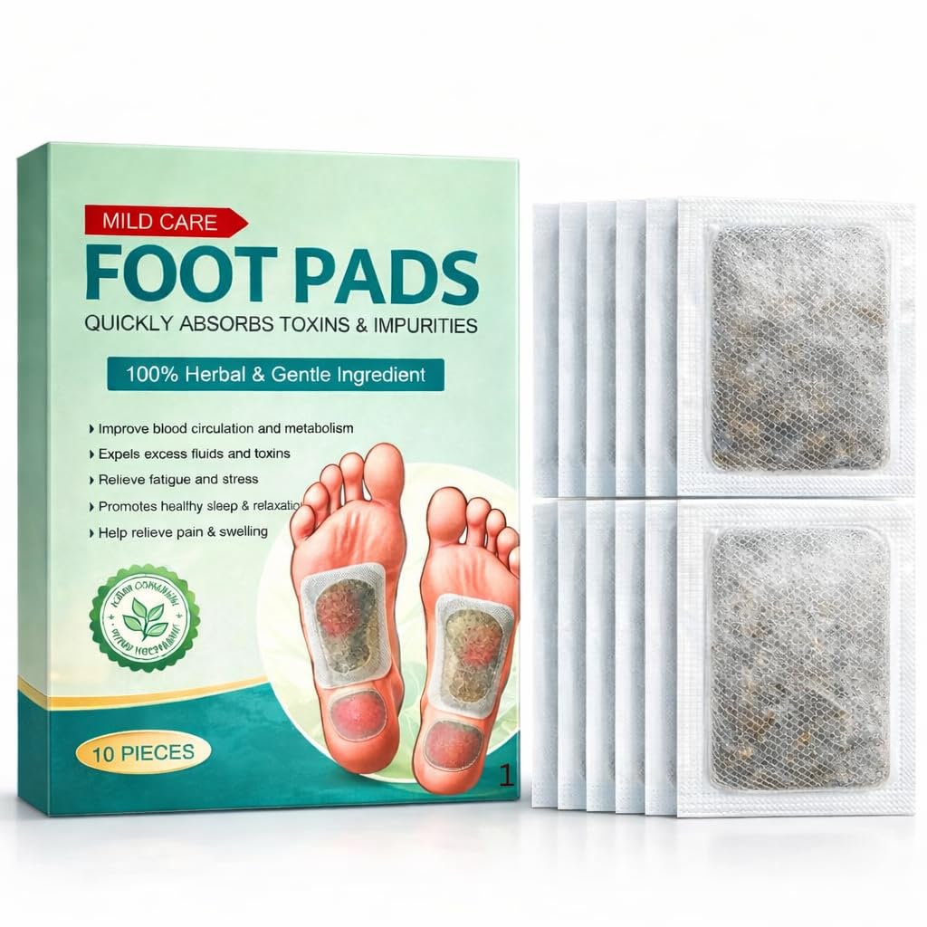 Mild Care Herbal Foot Pads for Night Use | Adhesive Overnight Foot Care Patches for Men & Women | Herbal Wellness Foot Patch | 10 Pieces-image-22