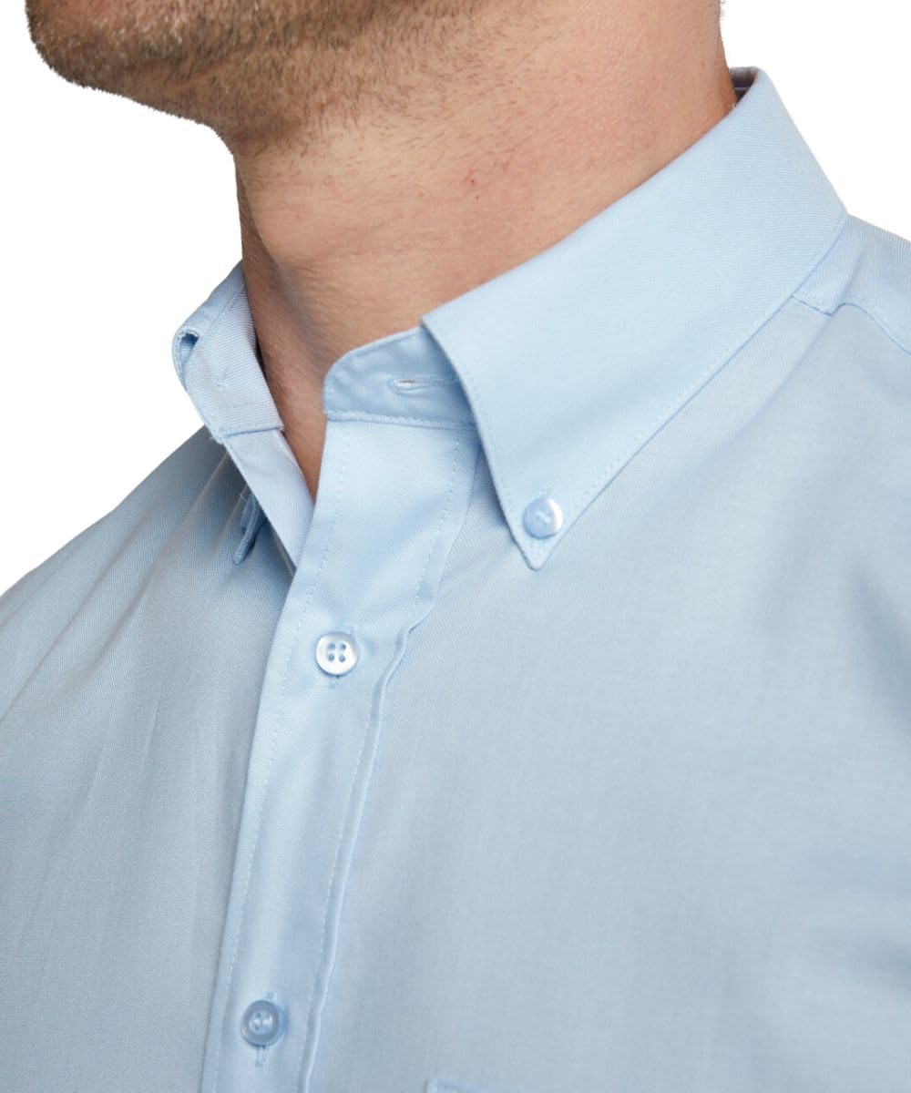 Double Two Chemise Oxford à Manches Longues et col boutonné pour Homme Coupe Classique