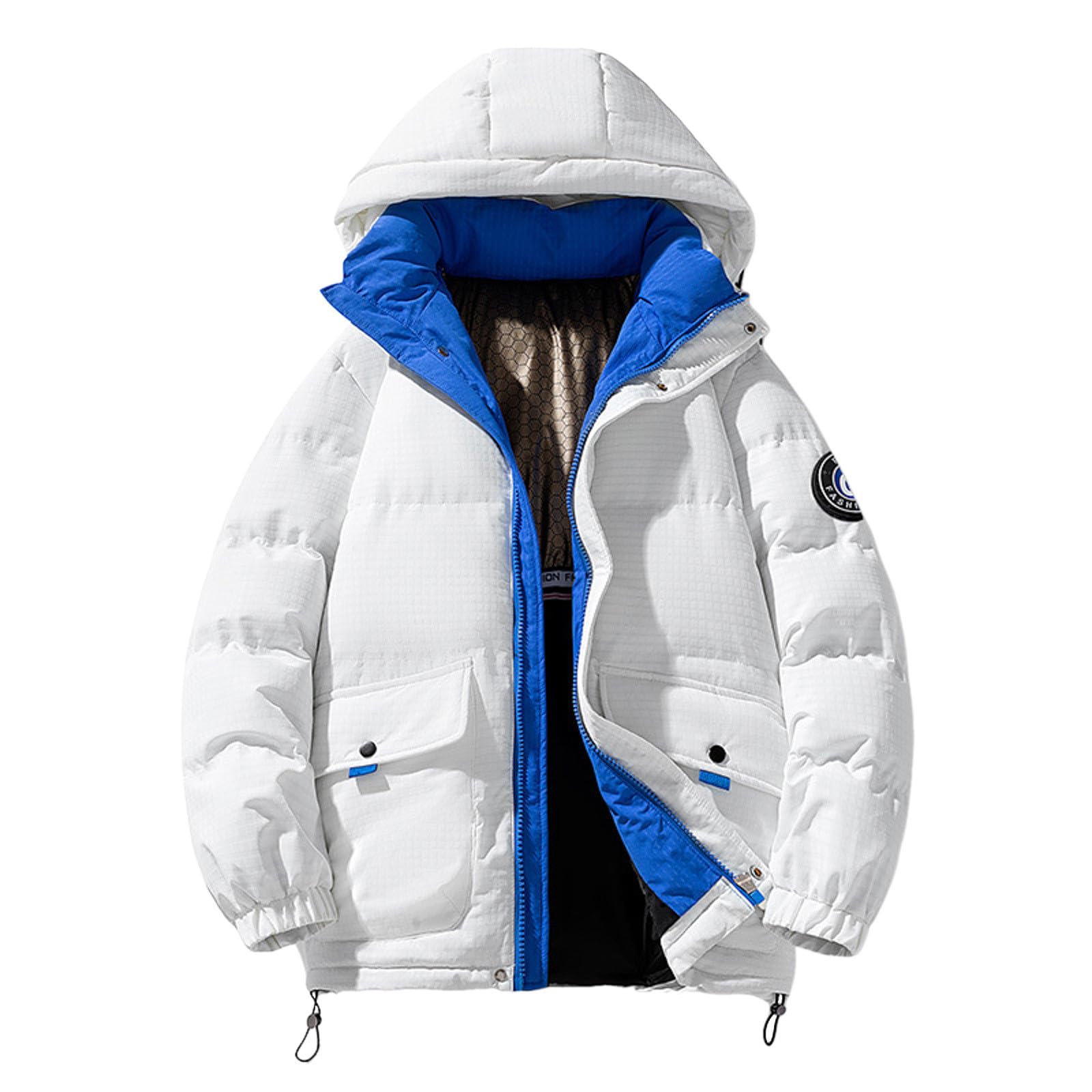 TYUIOP Giubbino Estivo Uomo Offerta Lampo Del Giorno Giacca Parka Uomo Invernale Verde Militare Giacca Da Uomo In Pelle Sintetica Similepelle Giubbino Mezza Stagione Stile Biker Nero Piumino