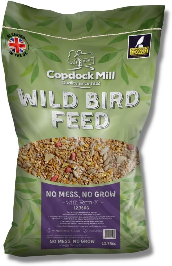 Copdock Mill No Grow, No Mess Wild Bird Seed with VermX 12.75kg No