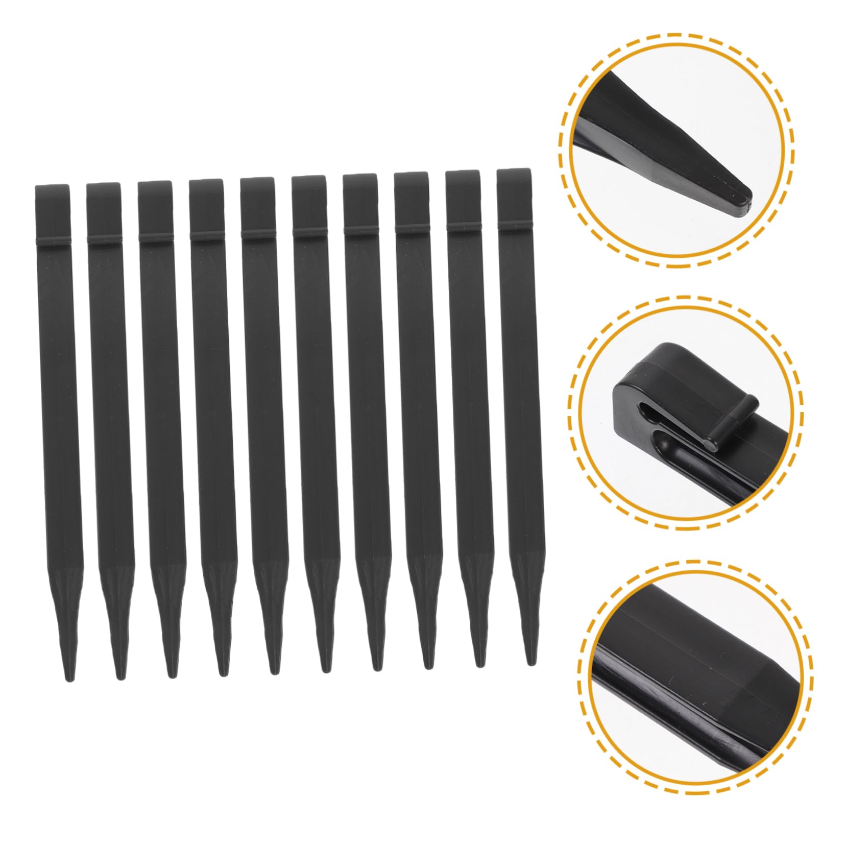 Toyvian 10pezzi Picchetti Per Giardino Resistente Alle Intemperie Per Tende e Bordatura Paesaggistica Design Speciale Per Maggiore Stabilità Del Terreno