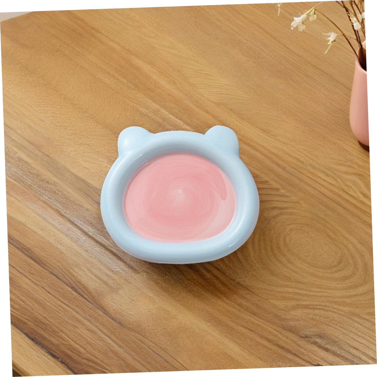 Ciotola per Gatti in Ceramica, Set 2 Pezzi Antischizzo | Uso Versatile per Pappa e Acqua, Formato Piatto per Gattini, Adatto a Casa e Piccoli Cani