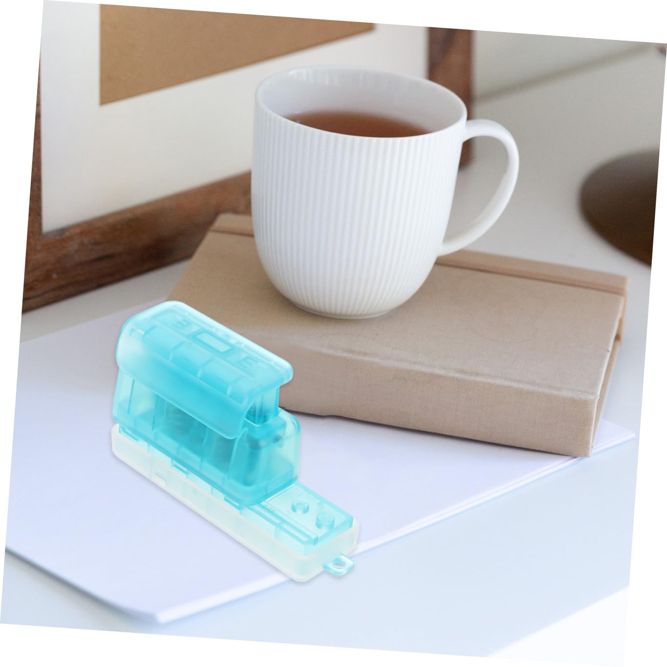 Operitacx 5stücke Binder Paper Hole Puncher Handlicher Stanzer Aus Kunststoff Für Büro Und Bastelarbeiten Für Buchbindematerialien Und Innenblätter Transparent