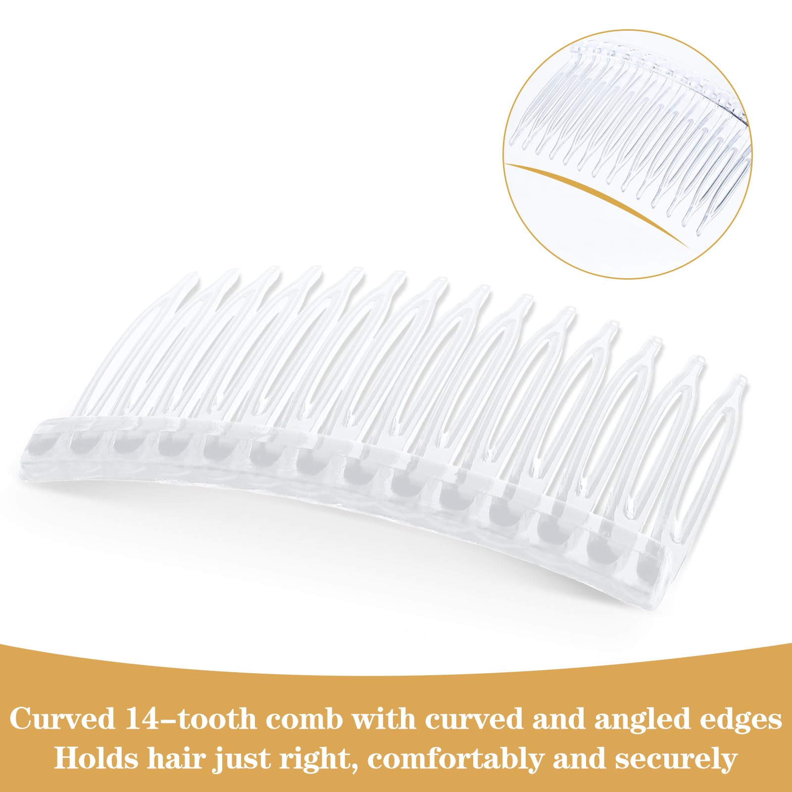 Peine para el pelo de 9 piezas para enganchar, peine lateral francés, peine de plástico pequeño, peine de giro francés, pinzas para el cabello con dientes para accesorios para el cabello