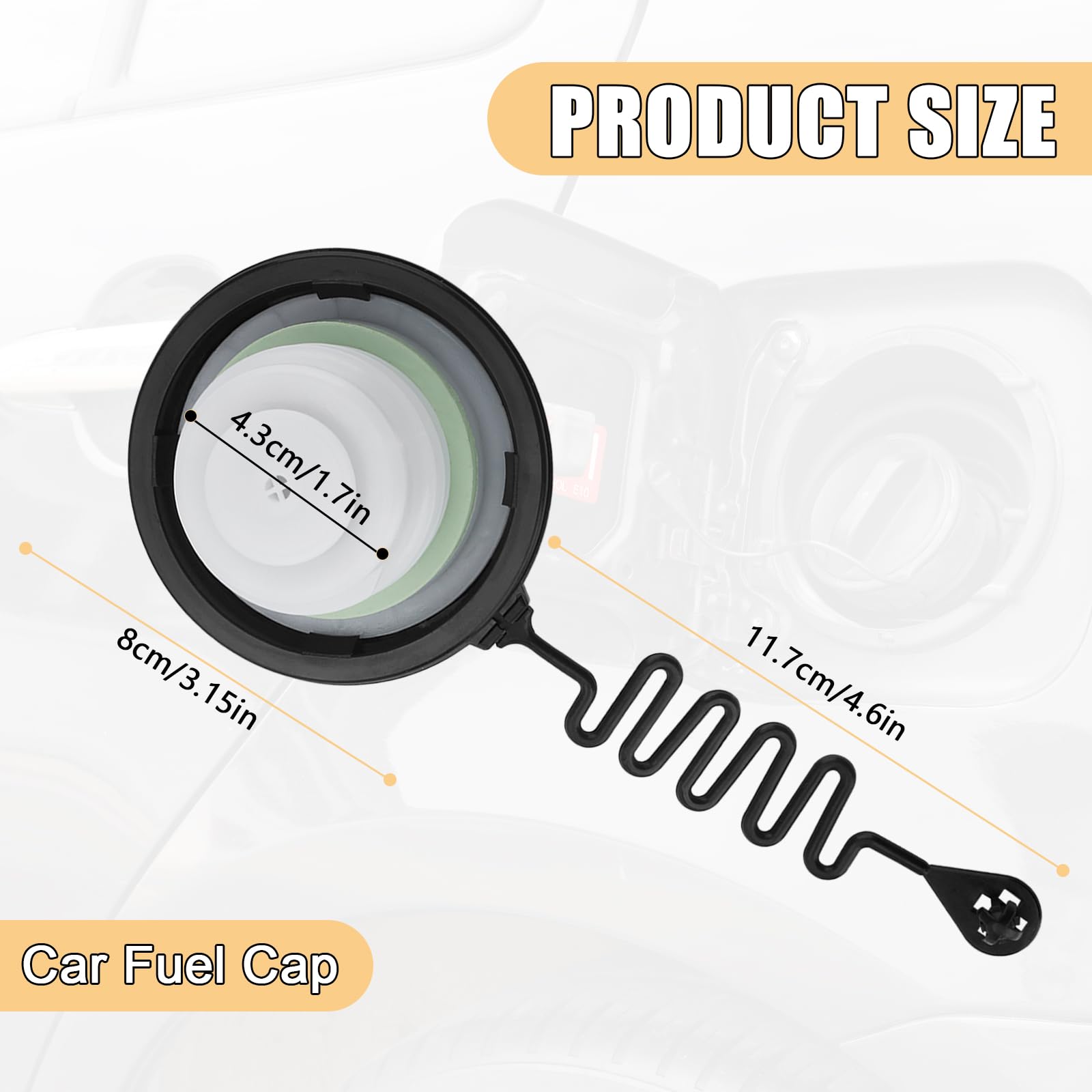 Tapón de Depósito de Combustible, Compatible con Ford Fiesta, Transit, Fusion, MK5, MK8, KA, Sustituye a 1580852, 7S61-9030-CB, 7S619030CB, Tapa del Tanque de Gasolina de Repuesto