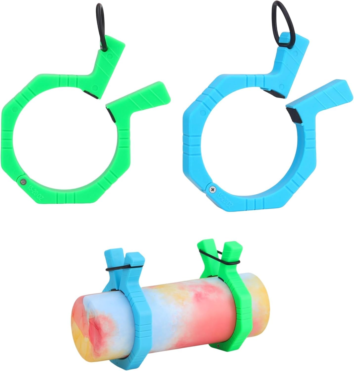 Perfect Pumbler Clamp Machine,Tumbler Clamp for Sublimation,Cup Cradle for Crafting Tumblers,Sublimation Cup Holder Clamp for 20oz 15oz Cups,Mug Clamps for Sublimation,Tumbler Wrapper (Orange&Green)