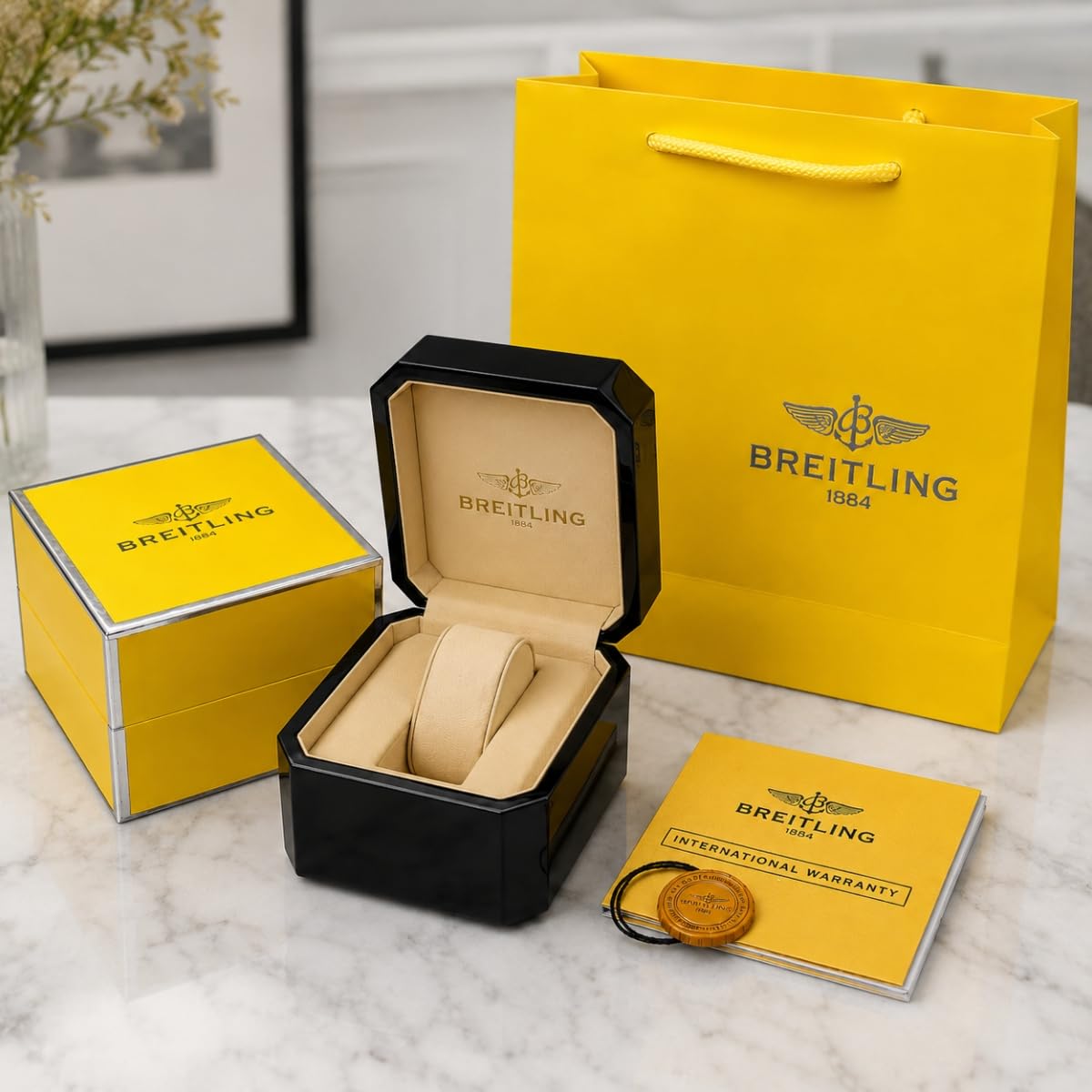 Uhrenhalter Box Strukturierter Holzkörper Uhrenkasten Uhrenplatz mit Abnehmbarem Kissenhalter und Weichem Innenbereich für Breitling Navitimer