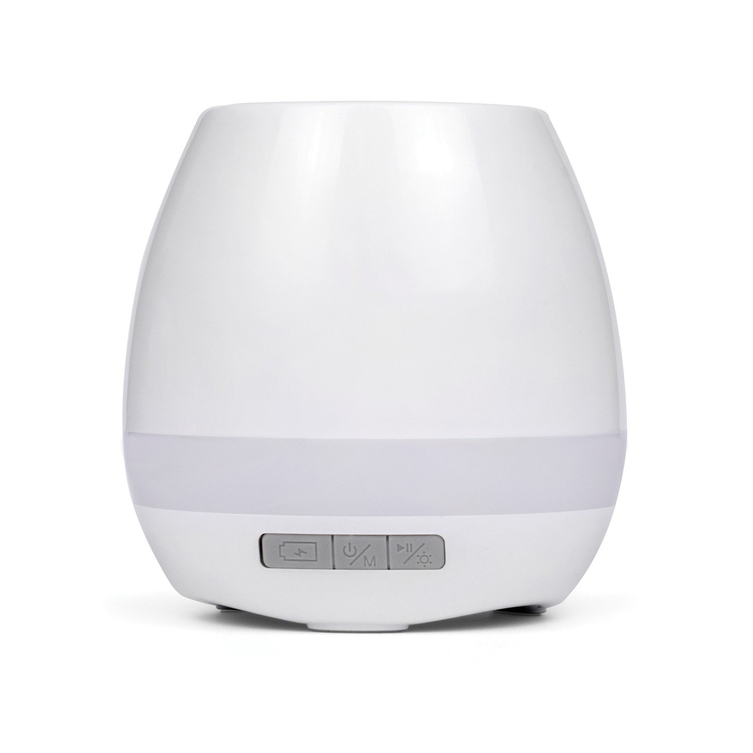 Thumbs Up UK, Plant Pot Speaker, Bright Multicolored LED Lights, 7 Built-in Songs, White