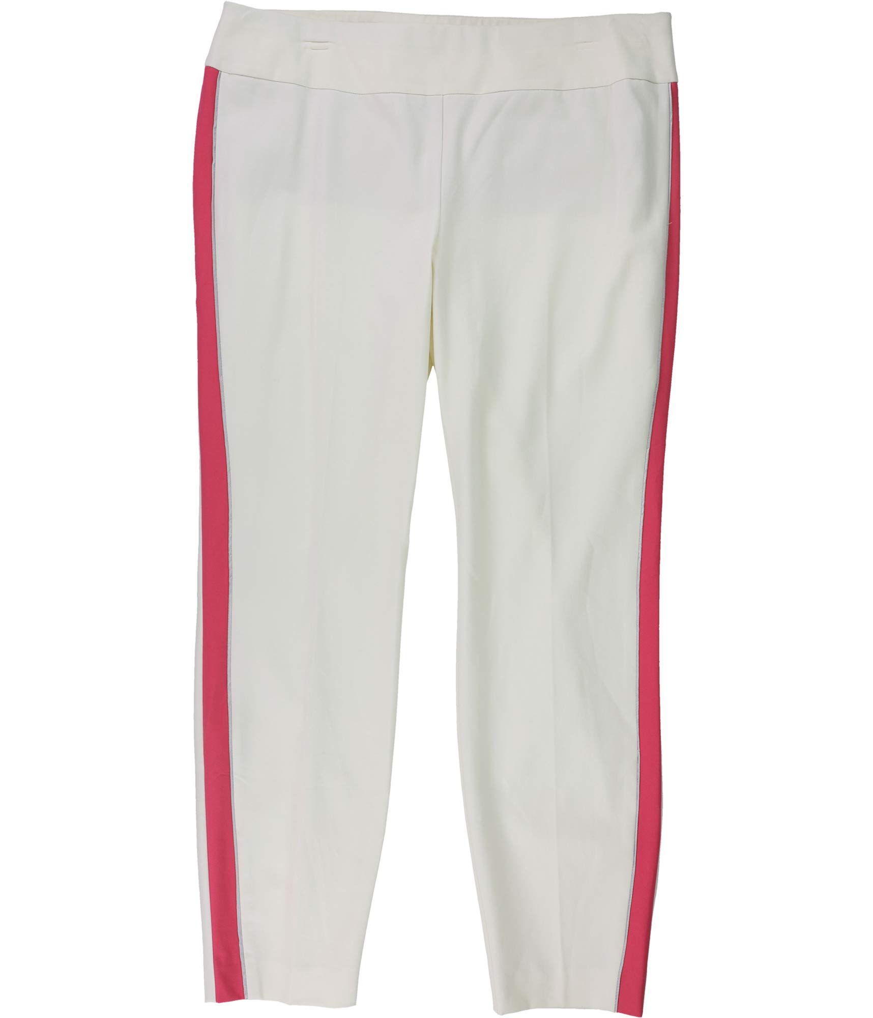 Alfani Womens Side-Stripe Casual Trouser Pants Off-White 8
