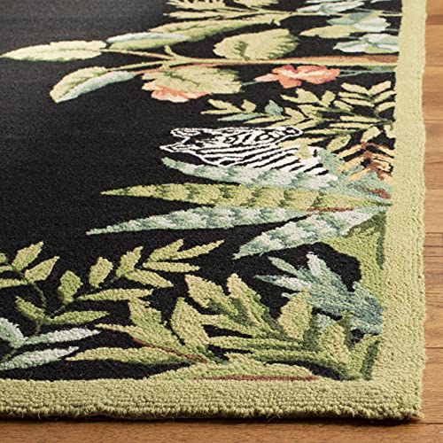 Tapete Decorativo Safavieh Chelsea 76x51 cm Negro Verde miniatura 4