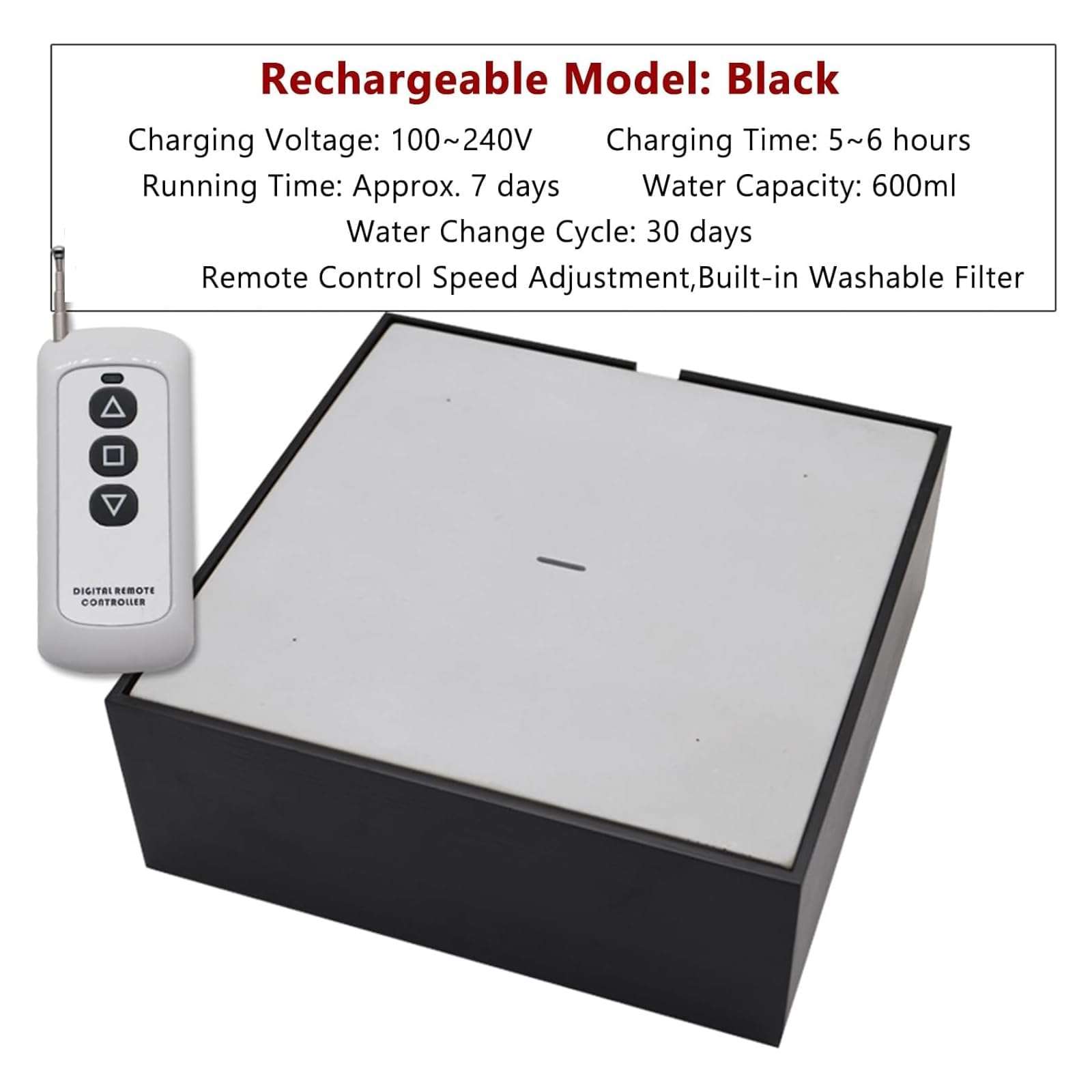 Jouet pour Chat Automatique en Forme De Goutte d'eau, avec Réservoir d'eau De 600 ML, Filtre Amovible Et Lavable Intégré, Débit Réglable, pour Une Détente à La Maison