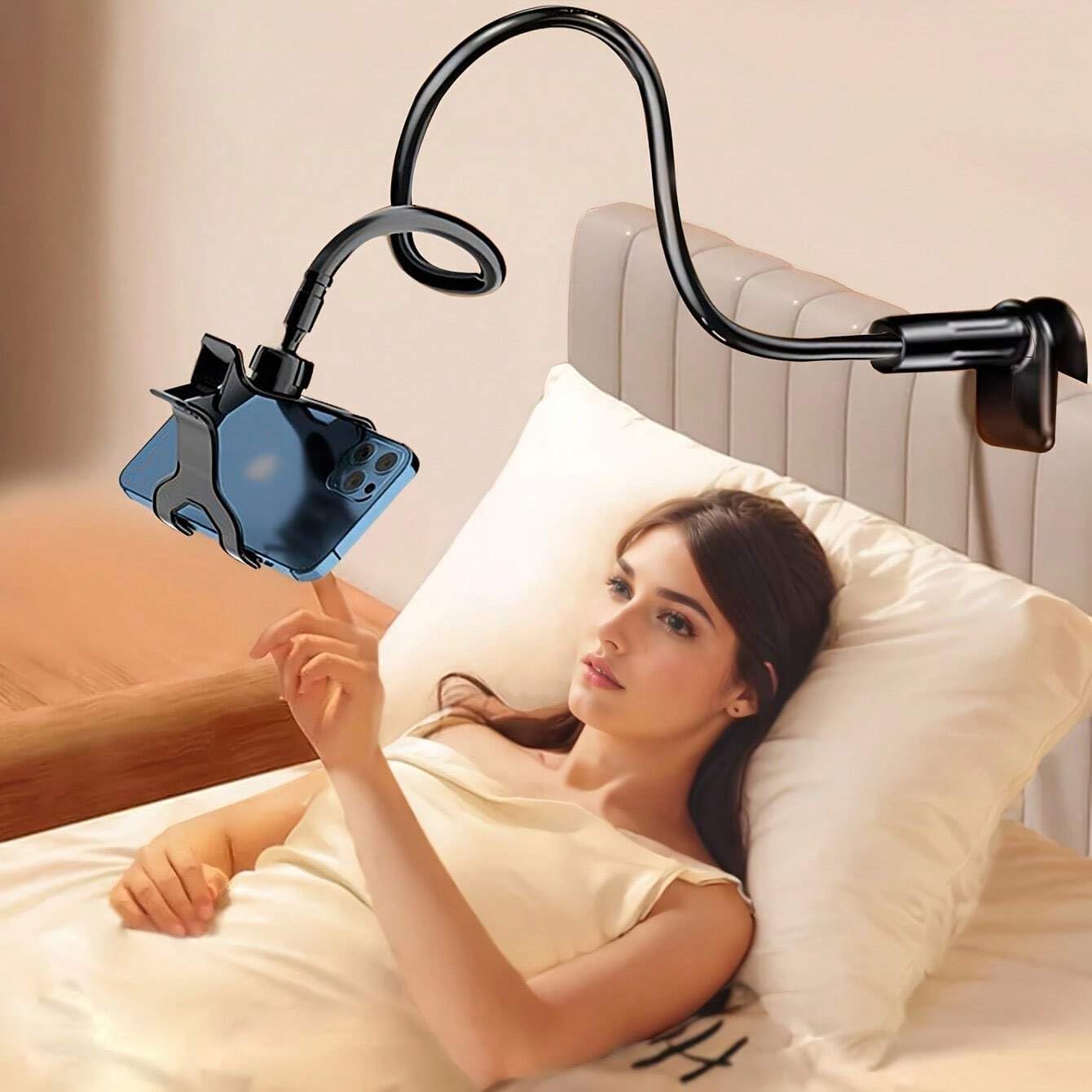 MAKNGRID Phone Holder For Bed, Bedside, Table. Multi-Functional Phone Holder For Watching Videos, Live Streaming, And Shooting. Extra-Long Arm Goose Neck Design For Dormitory And Home Use.(Pack of 01) (B0D5WJFTBQ) Amazon Price History, Amazon Price Tracker