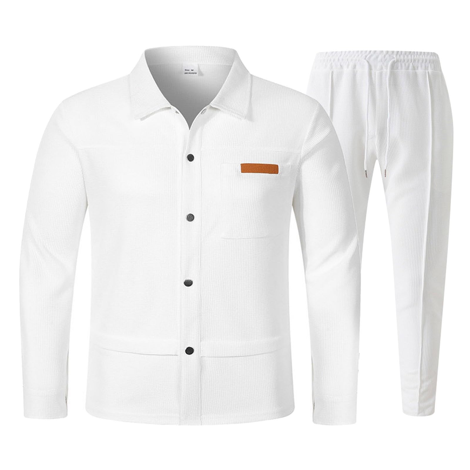 Conjunto genérico de 2 piezas para hombre de algodón camiseta corta cuello redondo manga corta verano casual transpirable suave cómodo ocio vacaciones playa deporte moda A68