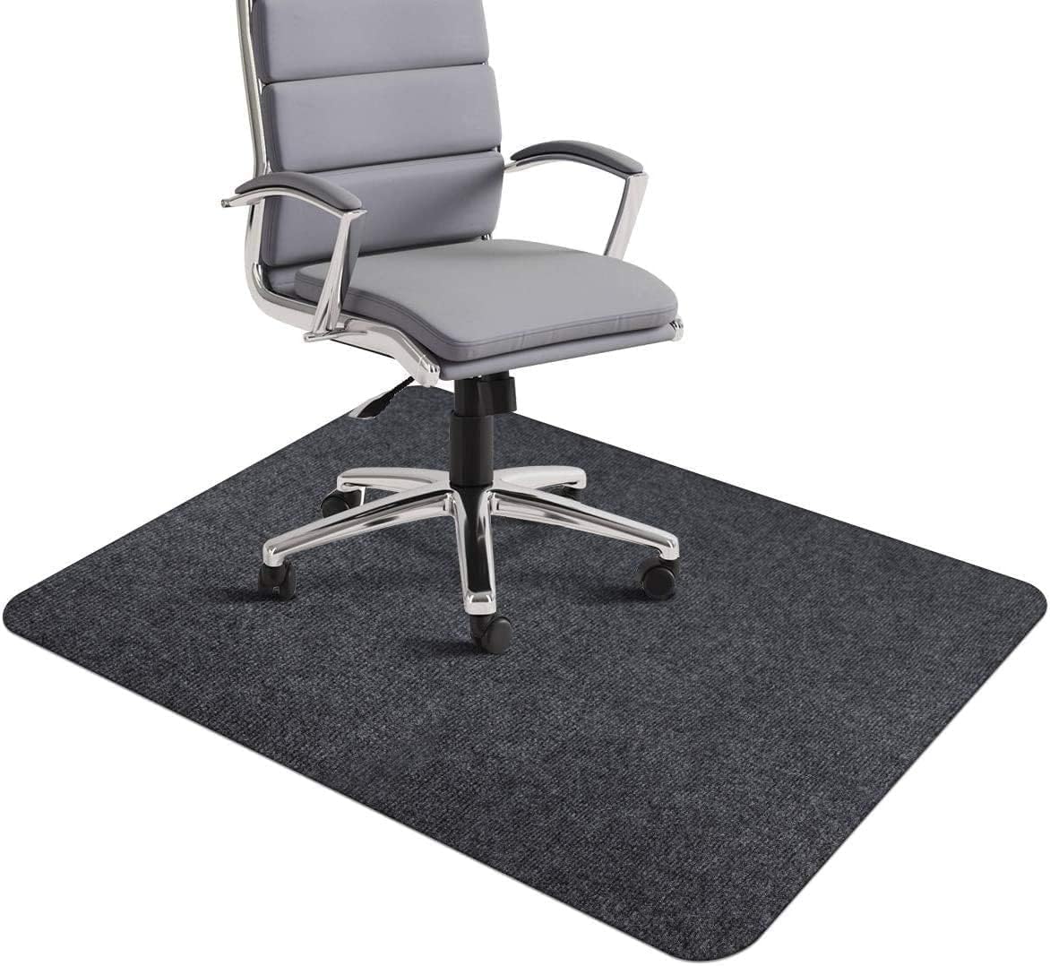 FARIOX Office Chair Mat for Hardwood Floor,120 * 90 Cm Office Gaming Computer Desk Chair Mat, Dirt Resistant & Easy to Clean Dark Gray