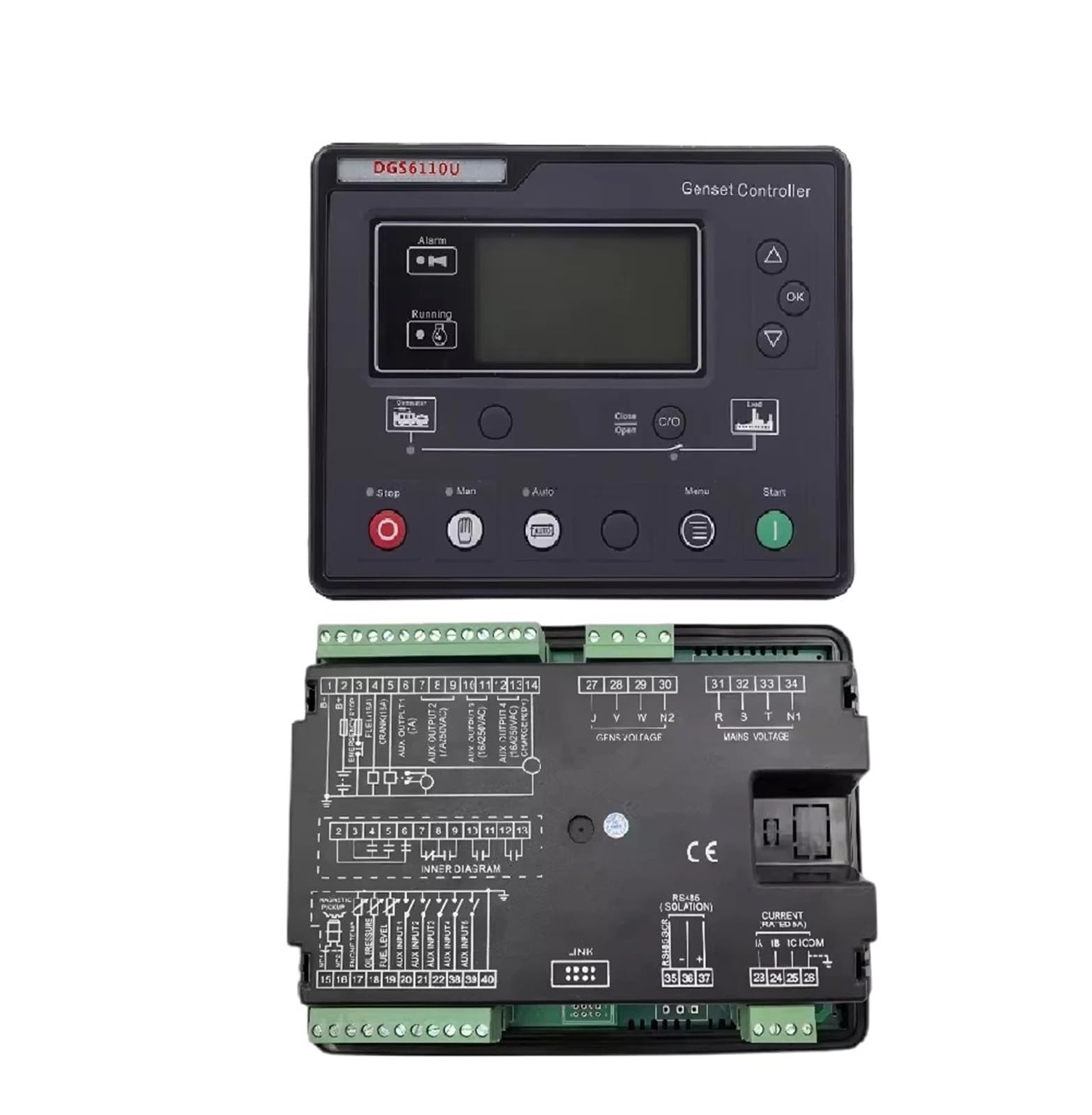 Jdilfunu 6110U 6120U Hgm6120n Hgm6110n Generator Controller Amf Auto Start Stop Control Module For Genset Parts 1Pcs(6110U)