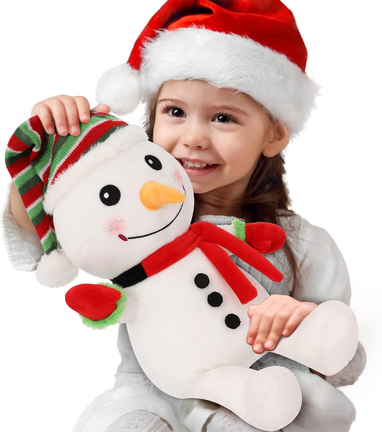 Karister Snowman Plush Toy 14.2 Inch Stuffed Snowman Toy