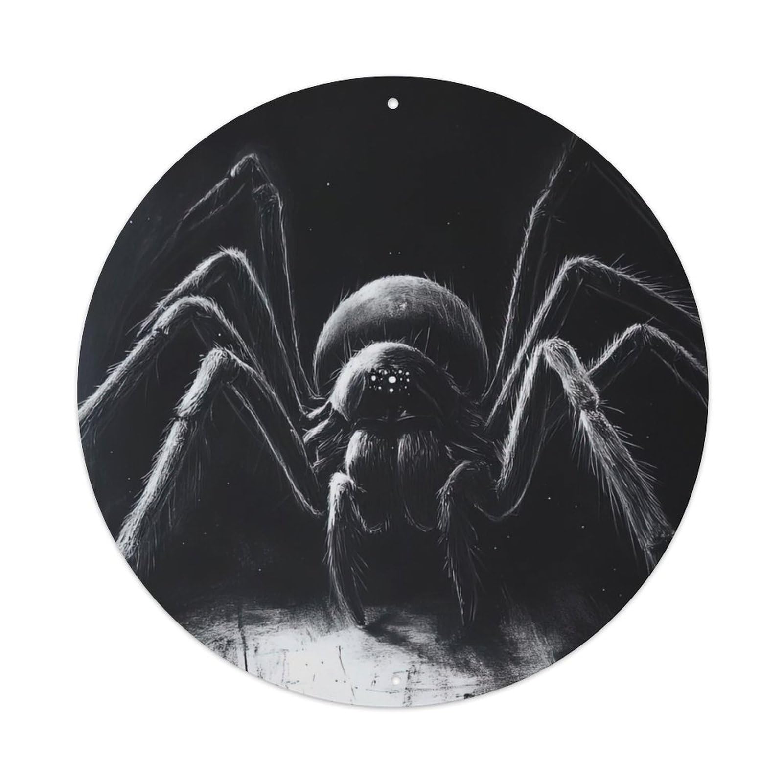 Animal Artwork Big Black Spider Metal Tin Sign