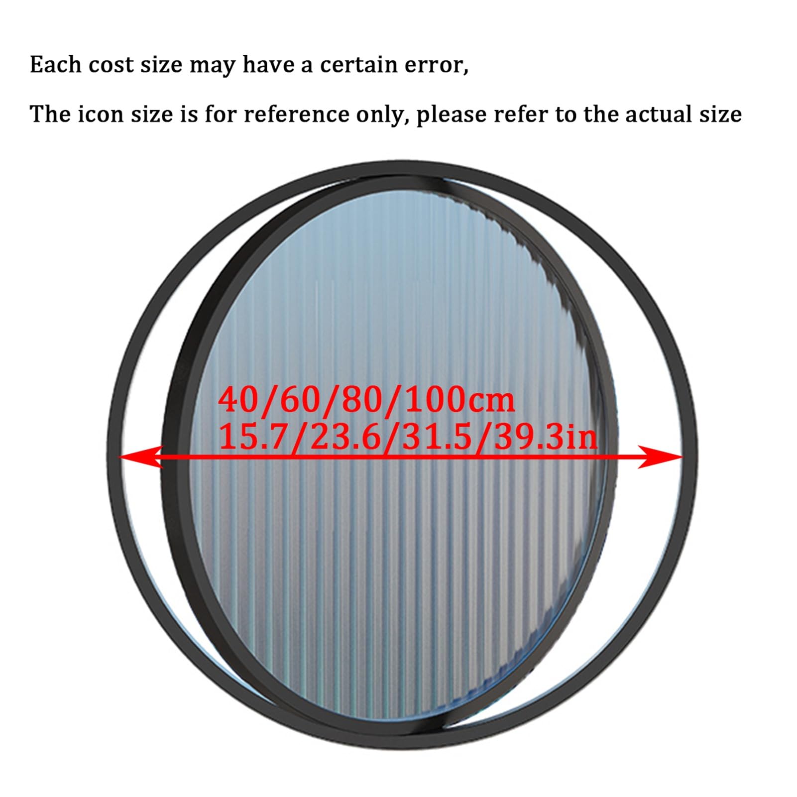 Finestra A Battente Girevole, La Finestra Circolare può Ruotare di 360°, Le Finestre di Ventilazione con Illuminazione in Lega di Alluminio, per Bagno(Black-Changhong Glass,50cm)