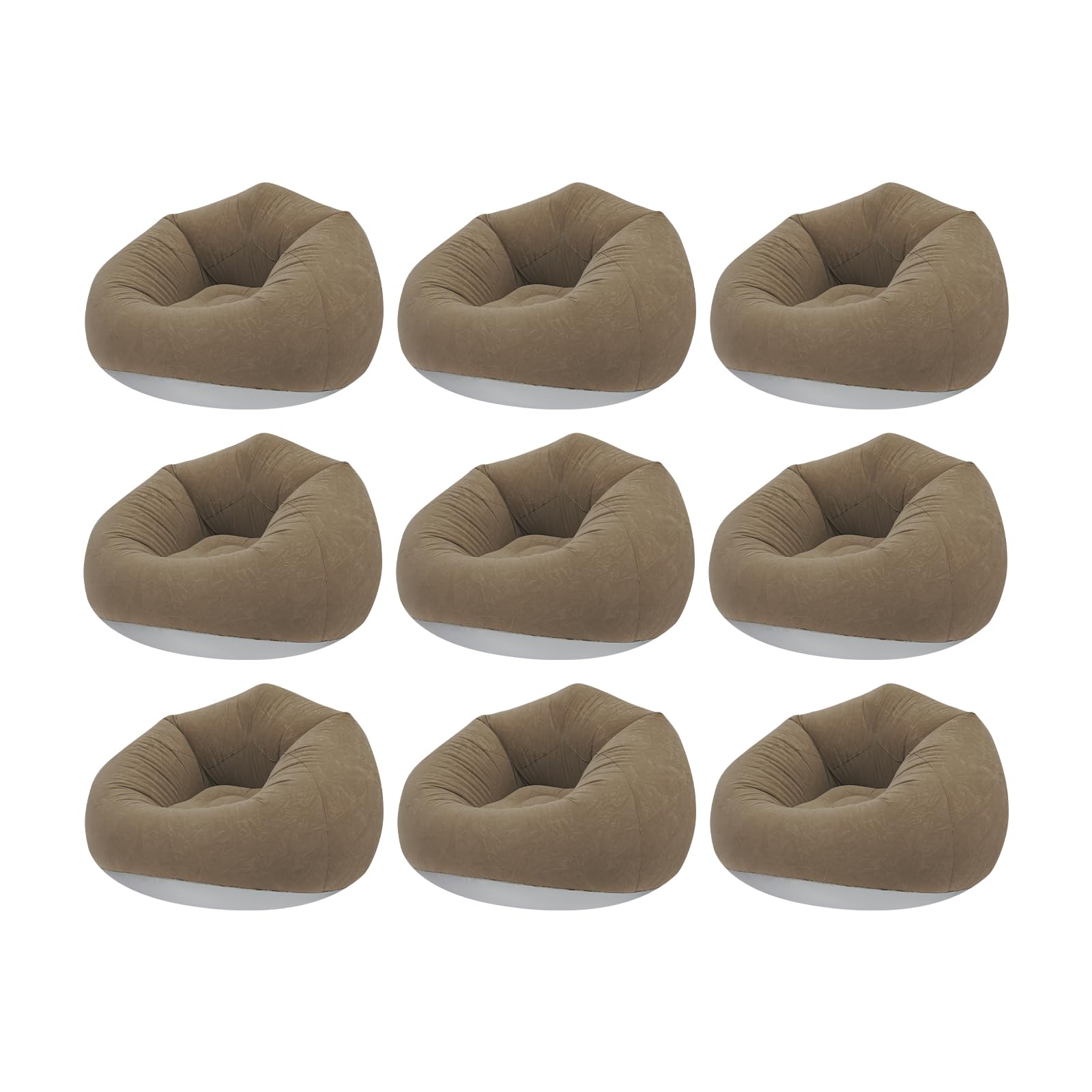 9PCS Inflatable Bean Bag Chairs with Pump, Blow up Couch for Kids &amp; Adults