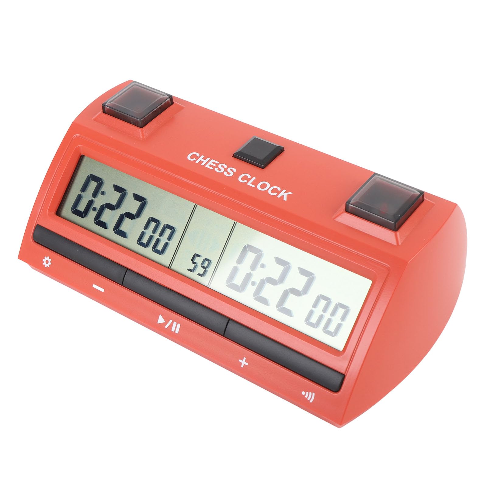 Akozon Horloge d'échecs Professionnelle, Horloge Numérique Portable pour Tournoi, avec Règles de Synchronisation Personnalisables, Jeux de société