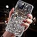 Produktbild QPOLLY Handyhülle Kompatibel mit iPhone 11 Pro Max Glitzer Hülle Silikon TPU Glänzend Bling Stern Muster Shiny Ultra dünn Weiche TPU Schutzhülle Stoßfest Bumper Case Handytasche,Schwarz