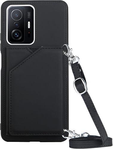 Miniatura 1 de Case for Xiaomi 11T, Shockproof Silicone TPU Cover for Xiaomi 11T,for Xiaomi 11T Pro with Card Slots with Lanyard Comfortable Touch Phone Case for